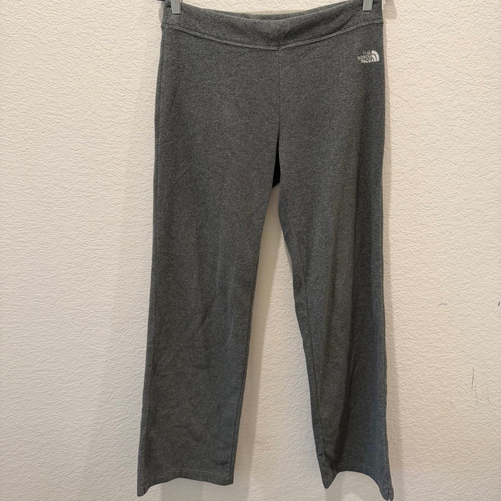 The North Face TKA 100 Fleece Pants Womens Small Gray Straight Leg Lounge Hiking